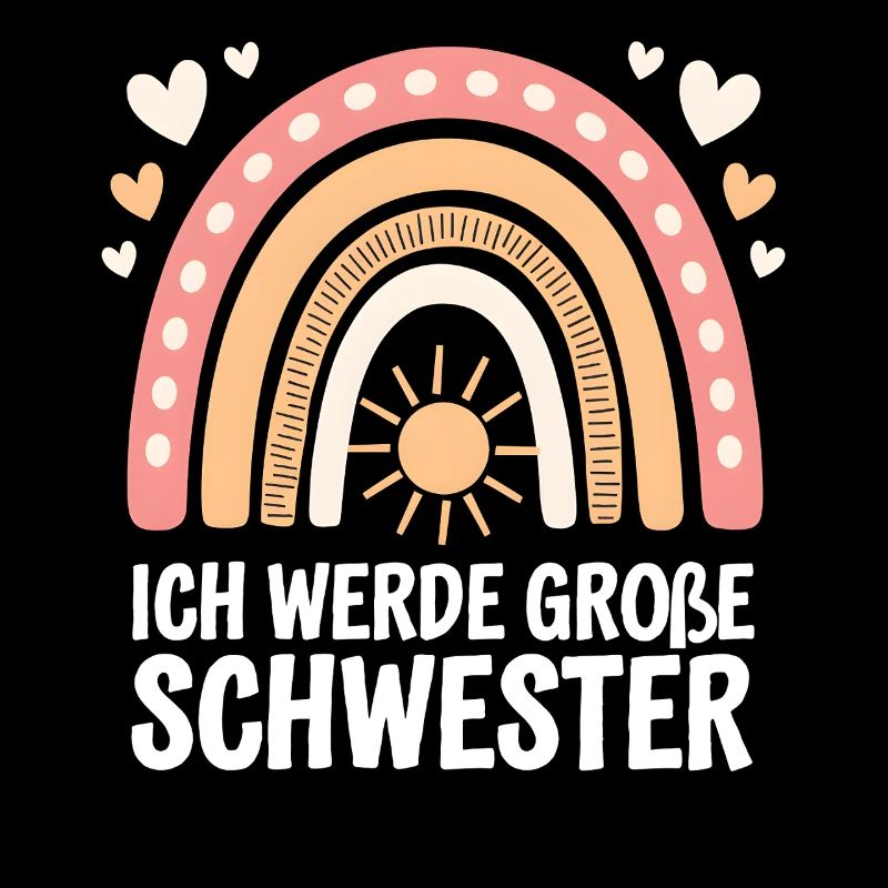 Ich Werde Große Schwester Regenbogen Boho