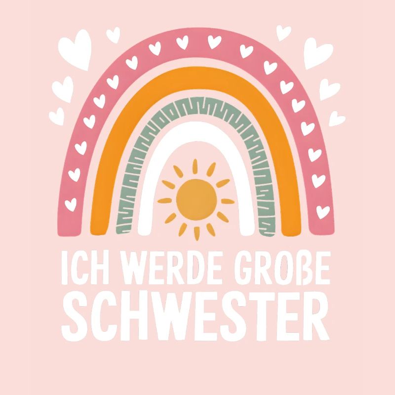 Ich Werde Große Schwester Regenbogen Boho