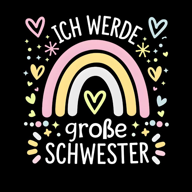 Ich Werde Große Schwester Regenbogen Boho