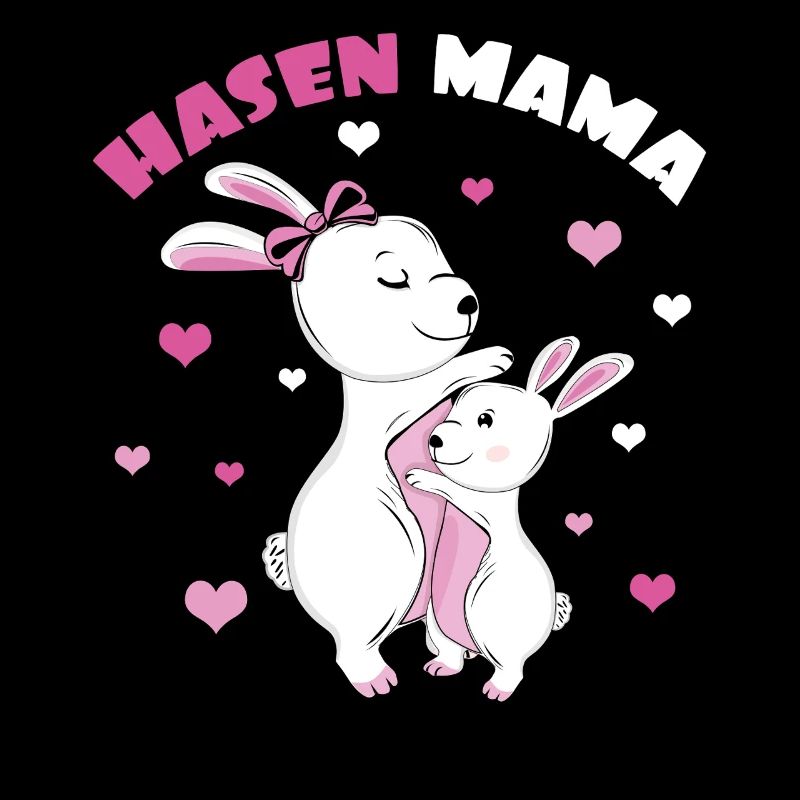 Câlin affectueux de maman lapin