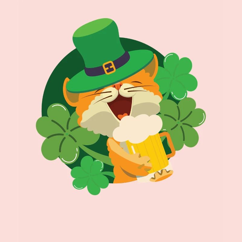 Chat Chaton de la Saint-Patrick