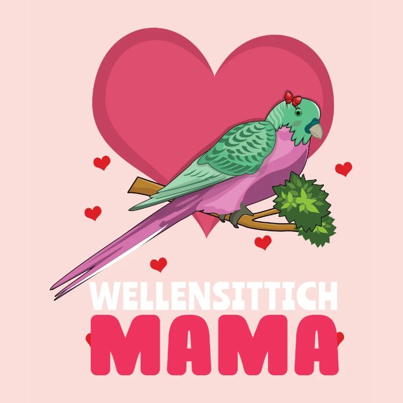 Maman perruche aimant les amis perroquets