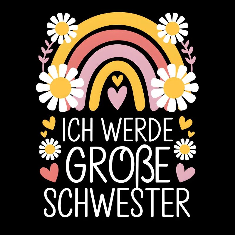 Ich Werde Große Schwester Regenbogen Boho