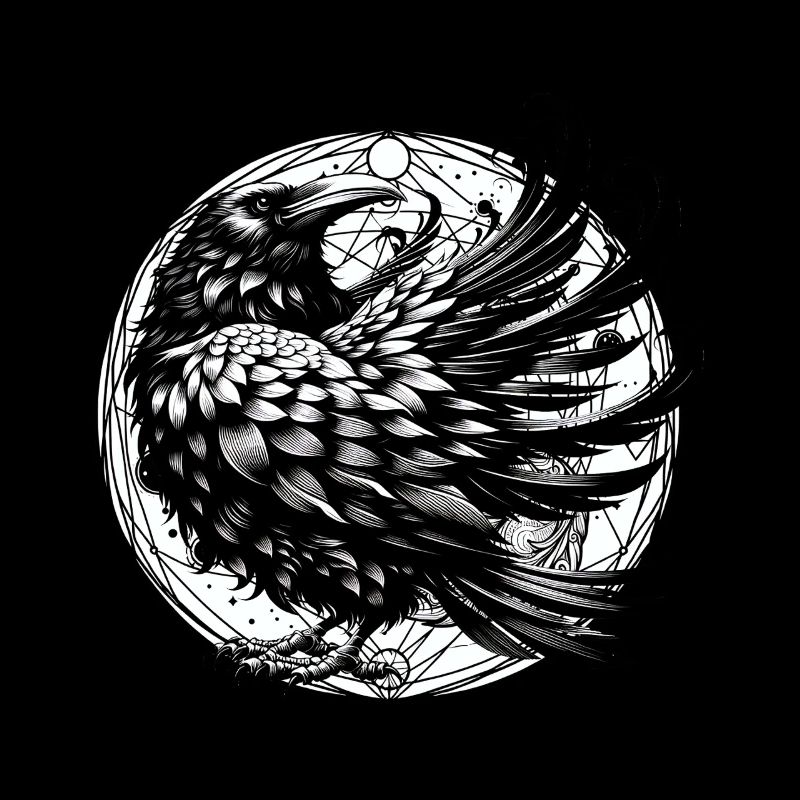 mystical halloween raven crow crows magic occult