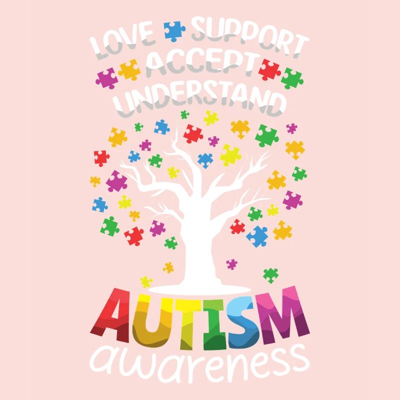 Autism Support Accept Understand Tree