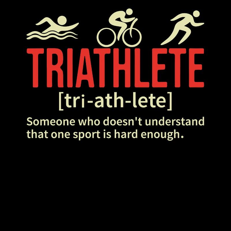 Triathlète Drôle Définition Nager Vélo Course