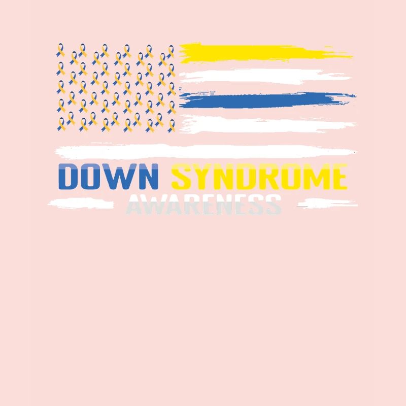 Down Syndrom Bewusstsein Flagge Design