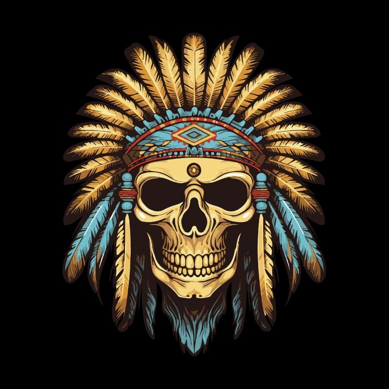 Apache Indianer Häuptling Totenkopf
