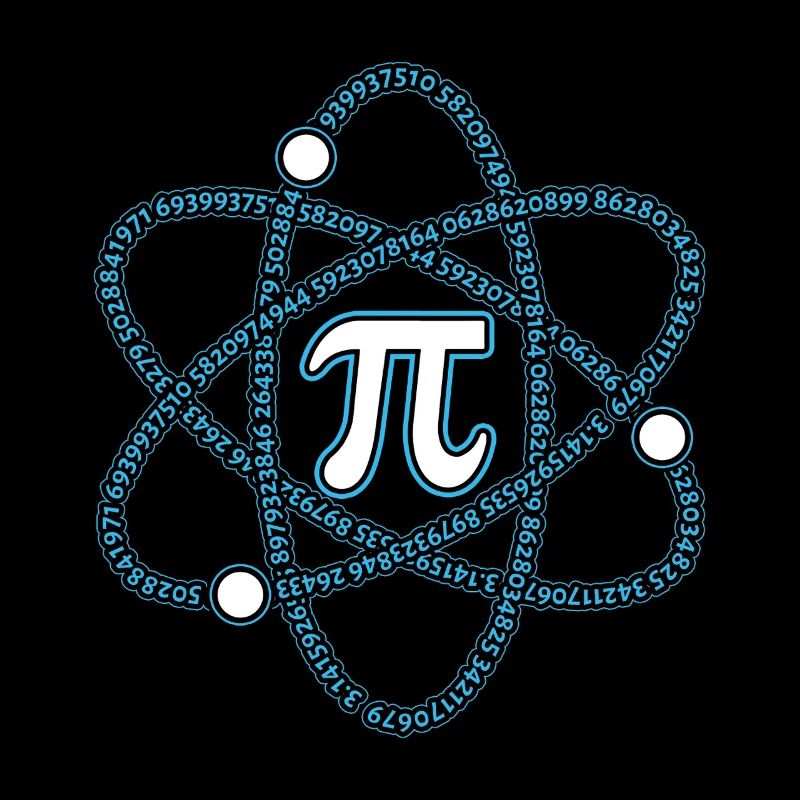 Conception de cercles de numéro atomique Pi Tag