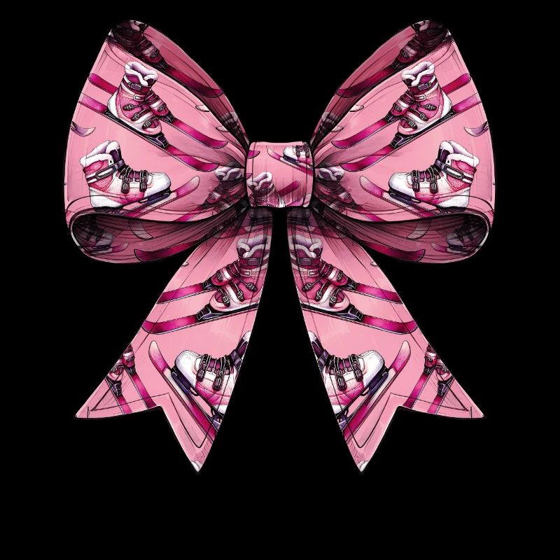 Coquette Bow Skiing Ski Mom Mothers Day Pattern