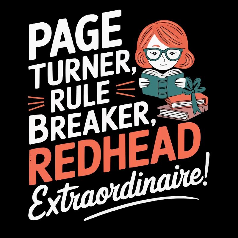 Rousse rat de bibliothèque Cheveux de gingembre Livres de lecture