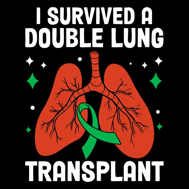 Double greffe de poumon Ruban blanc Organe pulmonaire