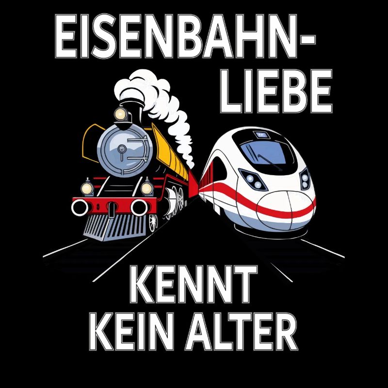 ZUG TRAIN EISENBAHNLIEBE KENNT KEIN ALTER