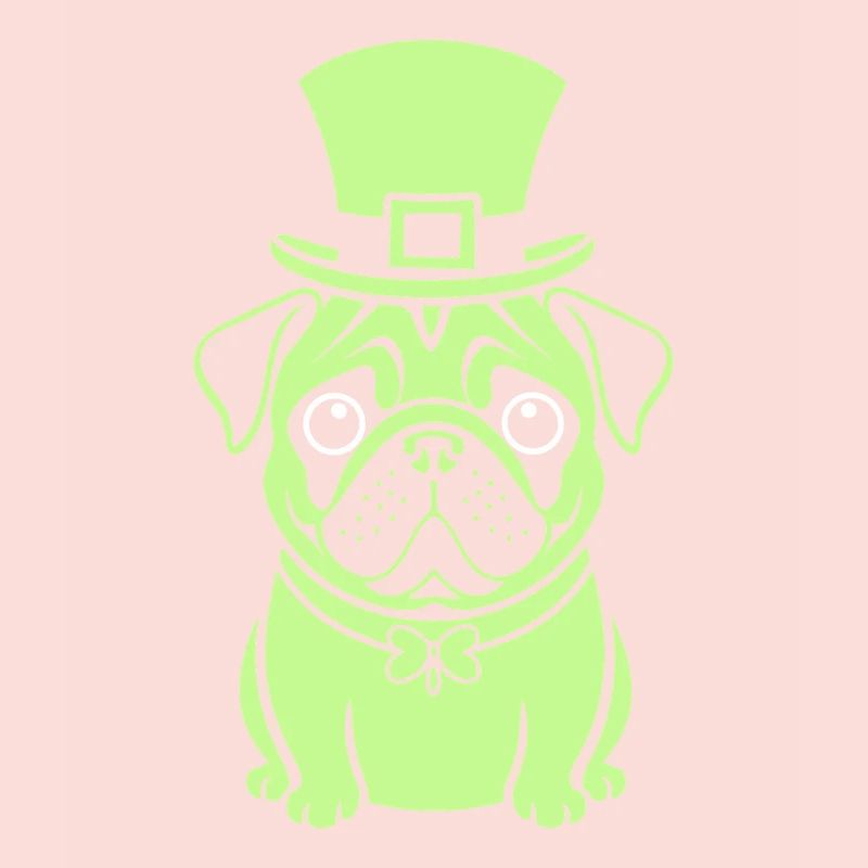 Conception de chapeau mignon carlin pour la Saint-Patrick