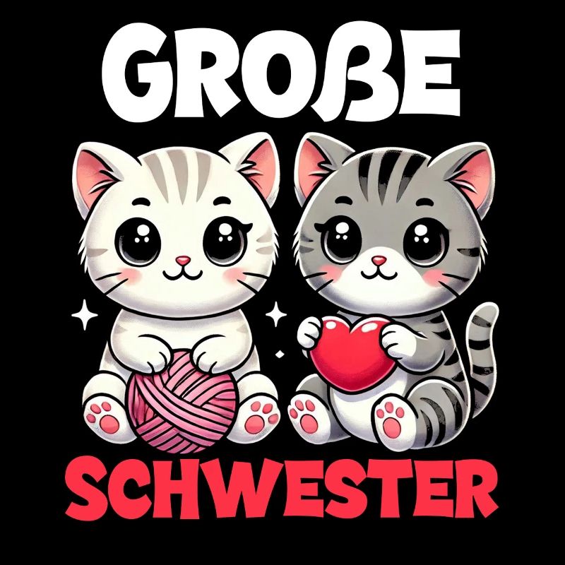 Große Schwester Katze Älteres Geschwisterkind