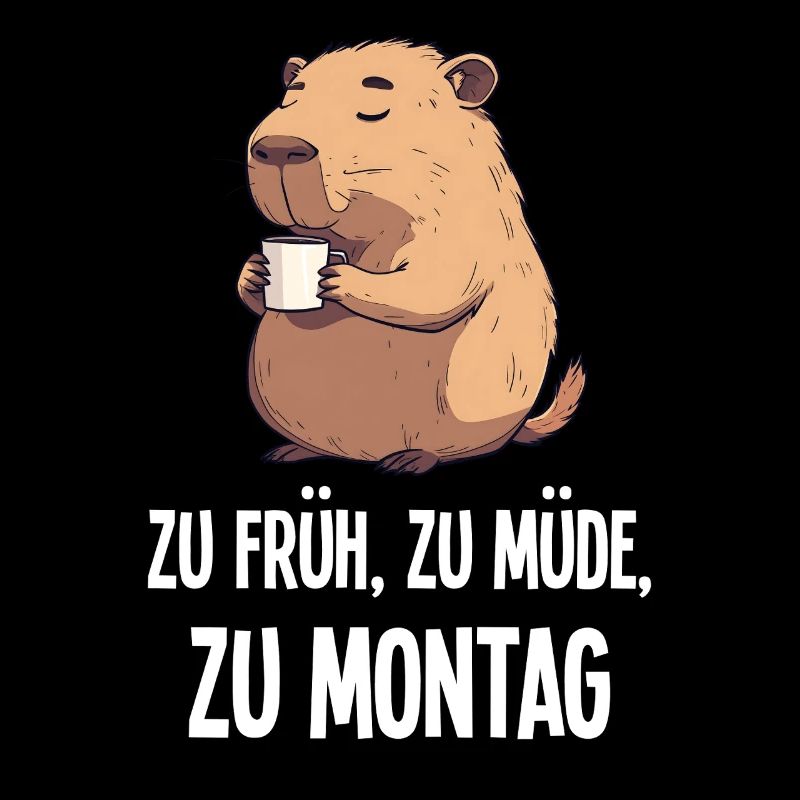 Coffee Capybara Monday Morning Grouch Gift