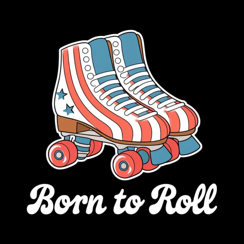 "Born to Roll" Retro Skates Design