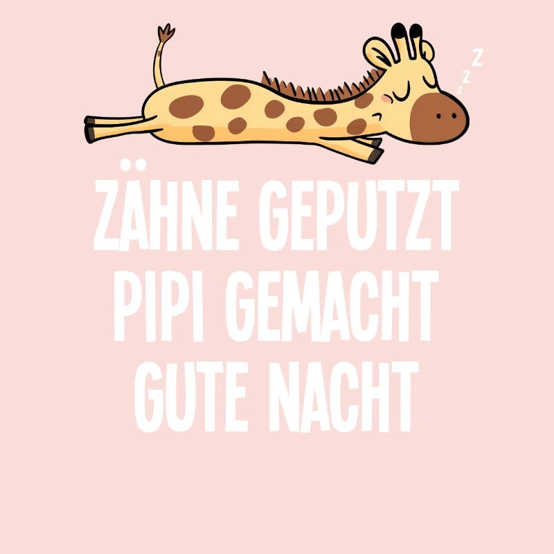 Sleeping Giraffe Funny Teeth Brushed Saying