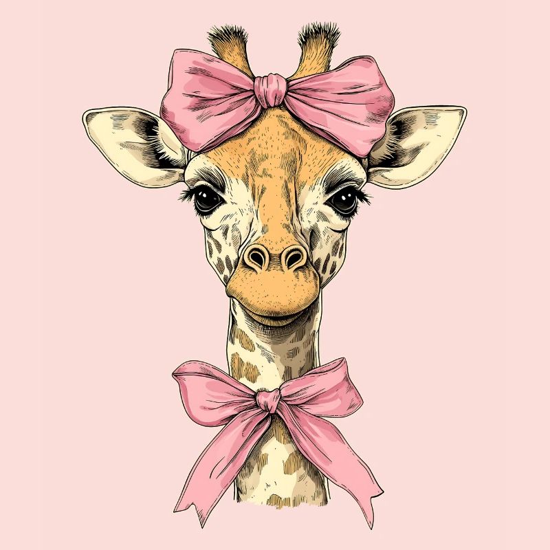 Coquette Bogen Giraffe Mädchen Mama Muttertag rosa