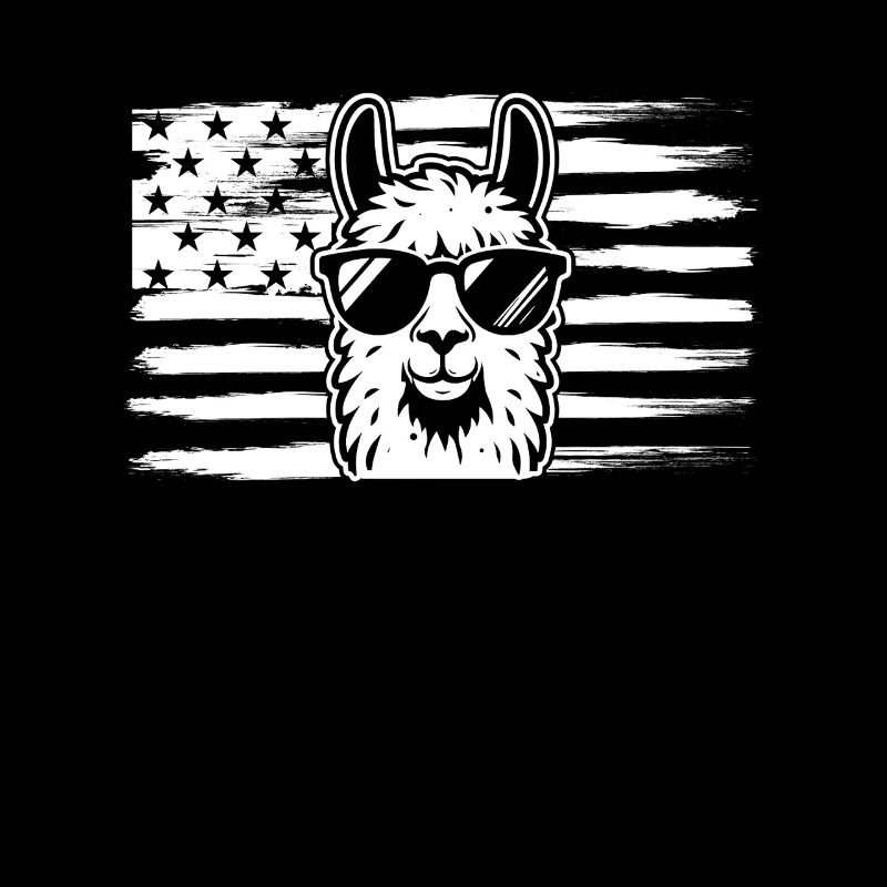 Alpaca Llama US Flag Llama
