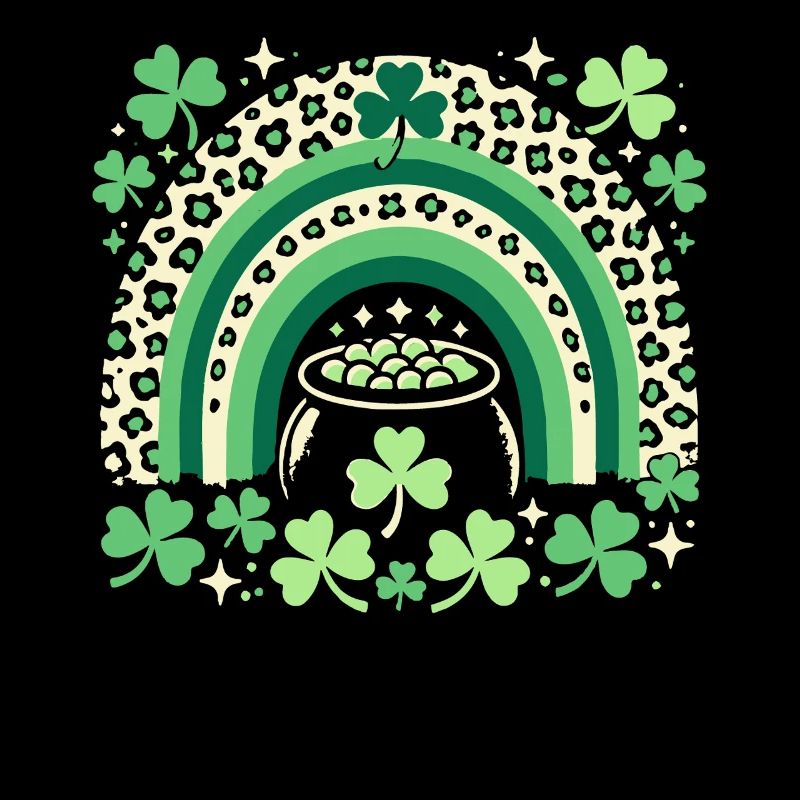 St. Patrick's Day Regenbogen Kleeblatt Glück