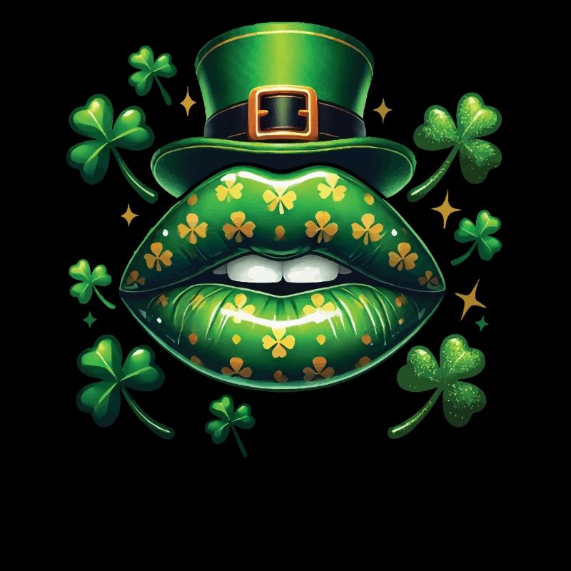 Magie des lèvres de trèfle de la Saint-Patrick