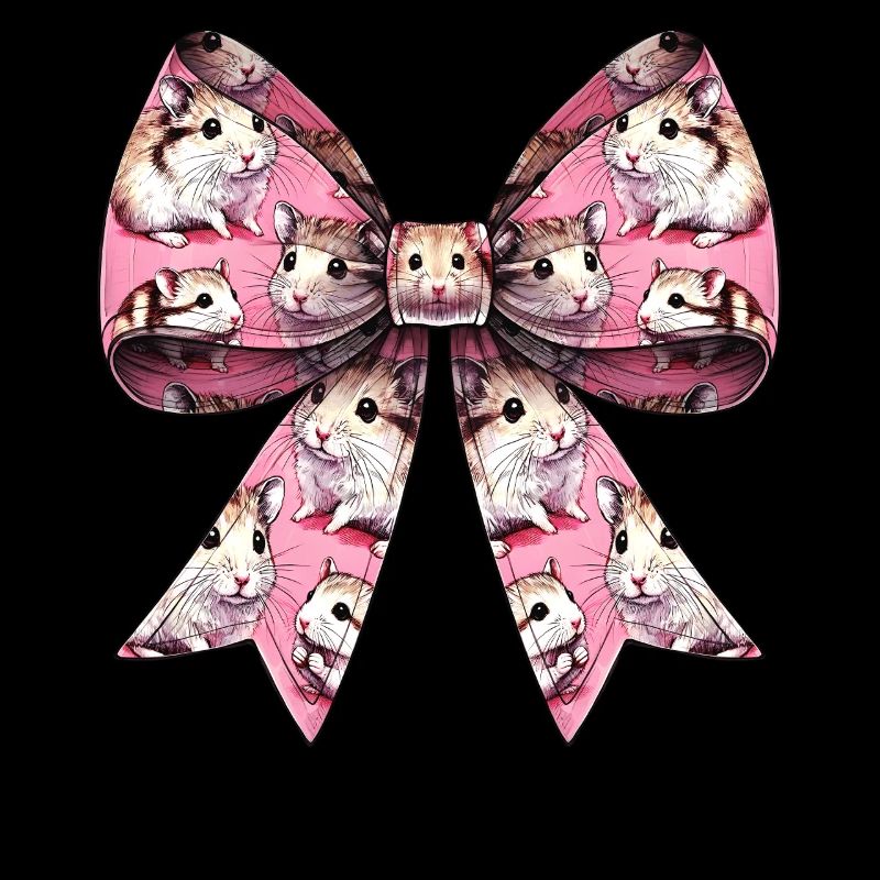 Coquette Bow Hamster Pattern Cute Hammy Mom