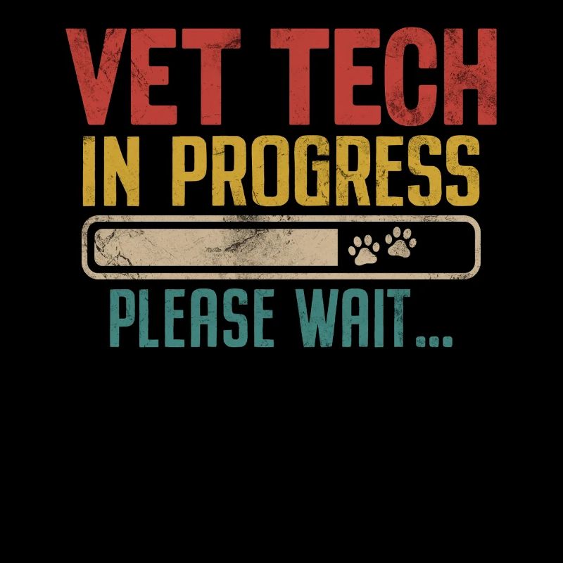 Vet Tech In Progress Retro Future Veterinarian