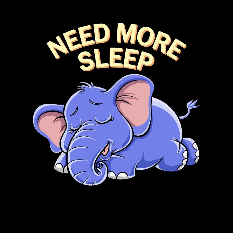 Cute sleeping elephant looking for more sleep