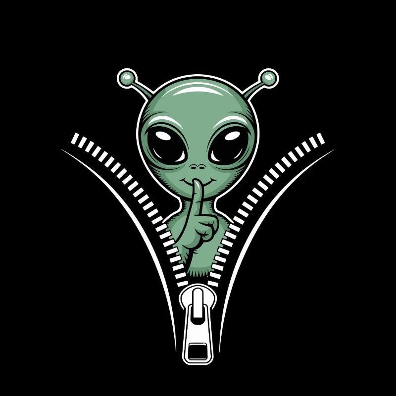 Drôle d’extraterrestre avec conception de fermeture éclair