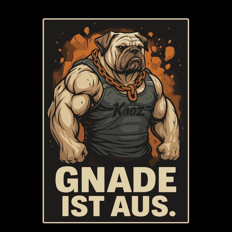 Chien de combat musclé avec dire que la pitié est sortie