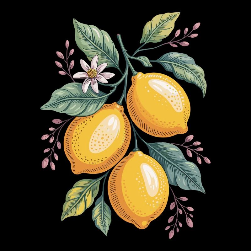 Boho Citrus Magic with Flowers & Leaves