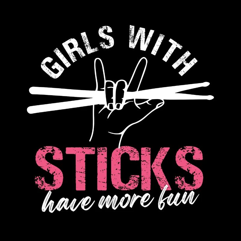 filles avec des bâtons Fun Drumming Design
