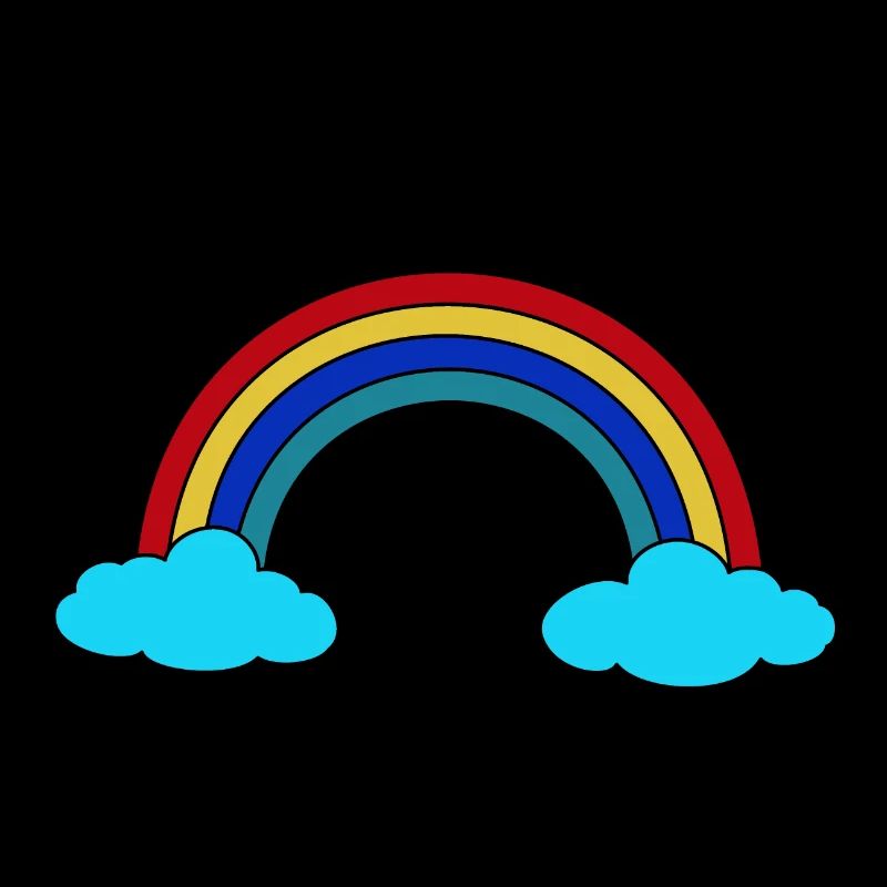 Rainbow clouds sky weather