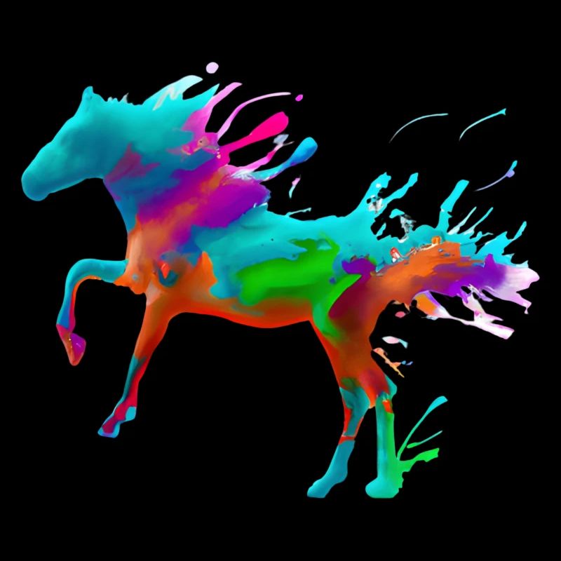 Cheval coloré