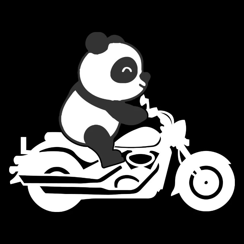 Panda Motorcycle Biker Panda Bear Motorcyclist