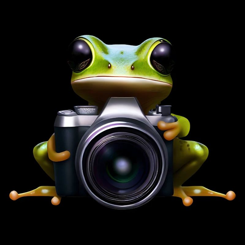 Frosch Fotograf im Einsatz