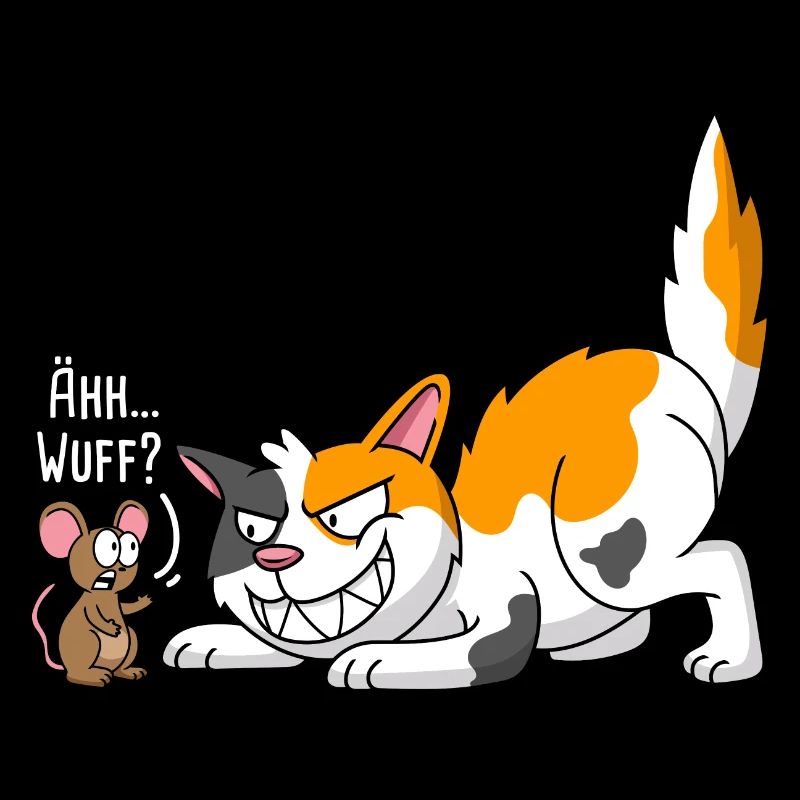 Maus Katze Carton Comic ÄÄH Wuff?