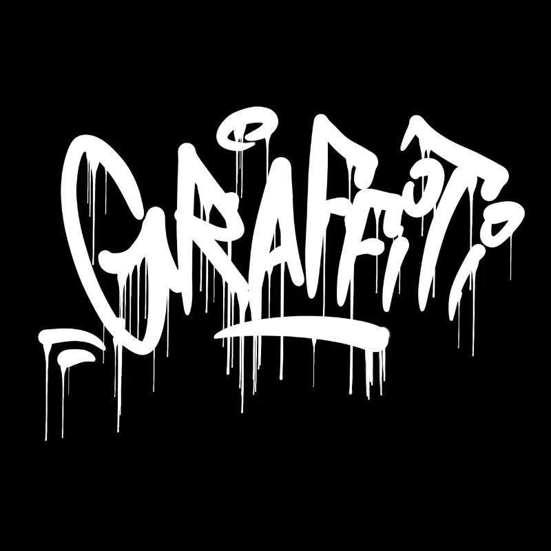 graffiti drips shirt white