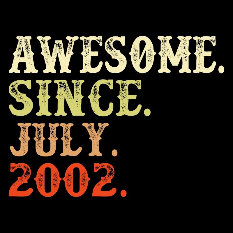 Juli 2002 - 20. Geburtstag Geschenk. Awesome.