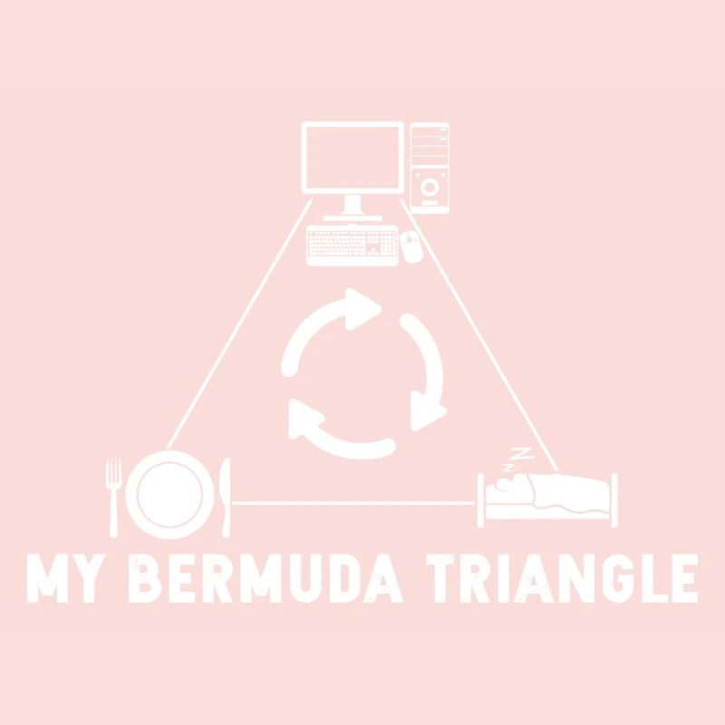 IT Computer Bermuda Triangle Food Sleep Gift