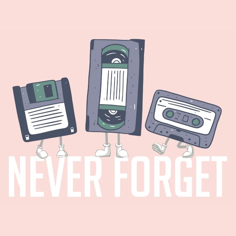 Never Forget 80s 90s Retro Technology Floppy