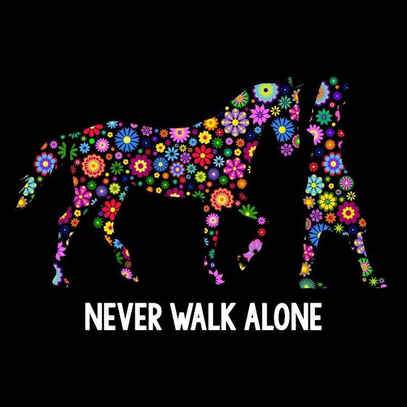 Never Walk Alone Pferde Gassi Blumen