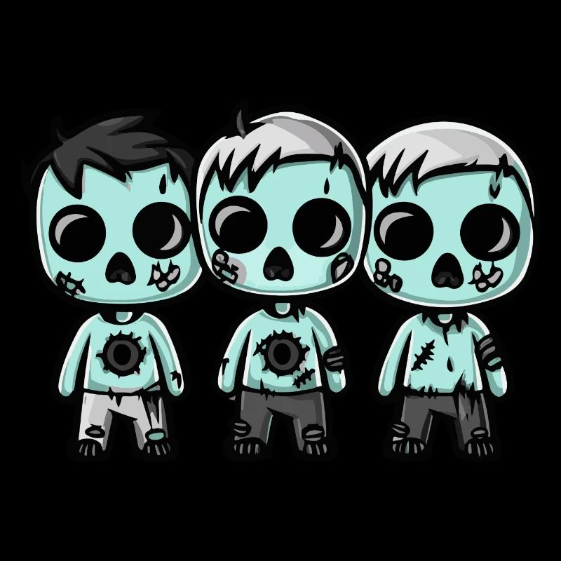 Zombies Halloween Cute Comic