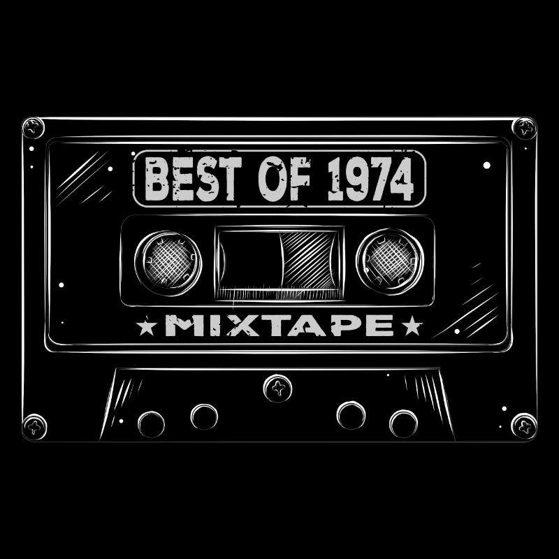 1974 Geburtstag Mixtape Kassette Retro