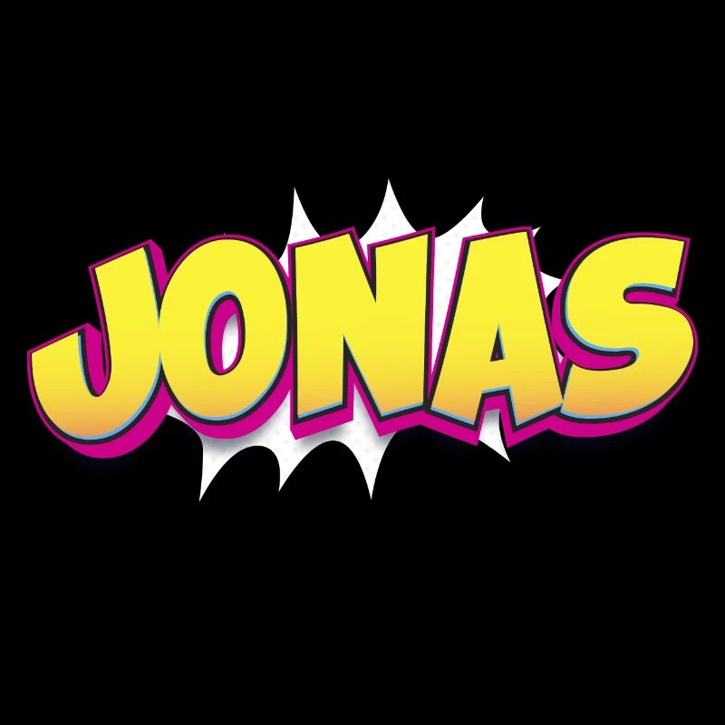 Jonas Benutzerdefinierter Name Comic-Stil Pop-Art, Jonas
