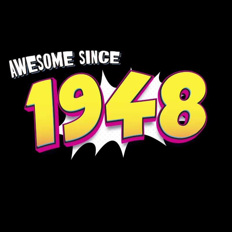 Retro 75th birthday in Pop Art Comic Book Style