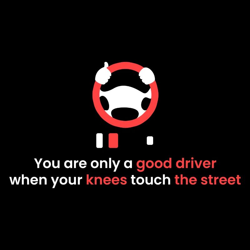 Knees on the road!