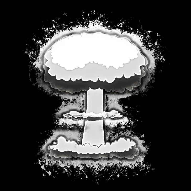 Explosion nuclear brightly glowing