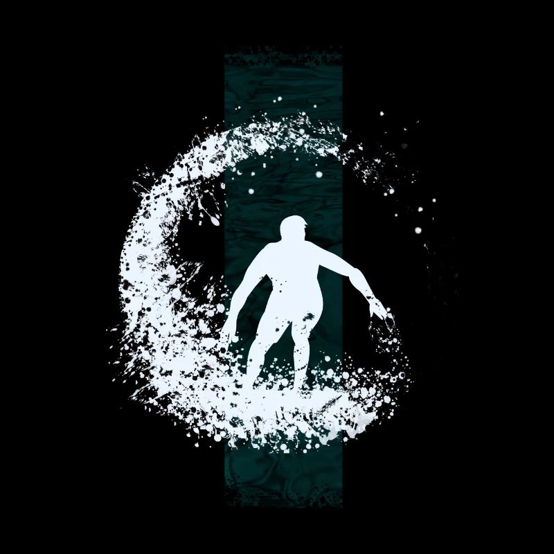 Surfer on the wave